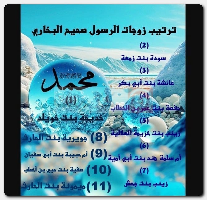 ترتيب زوجات الرسول صحيح البخاري عدد زوجات الرسول صحيح البخاري