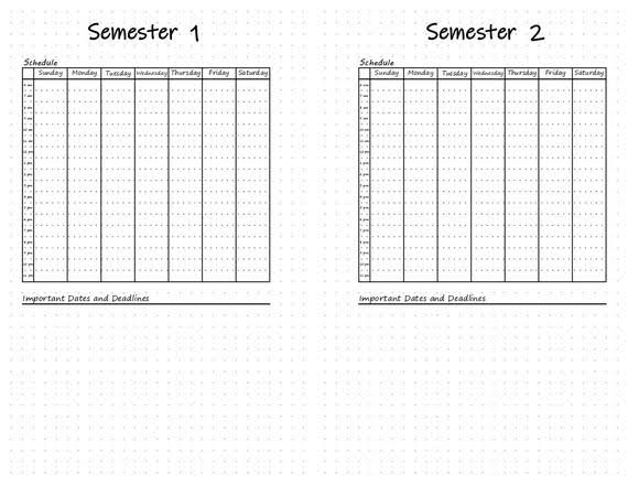جدول الفصل الدراسي