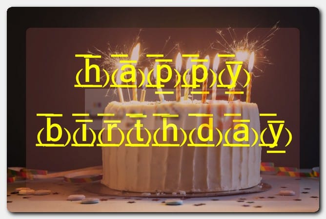 صور هابي بيرث دي مزخرف بالإنجليزي